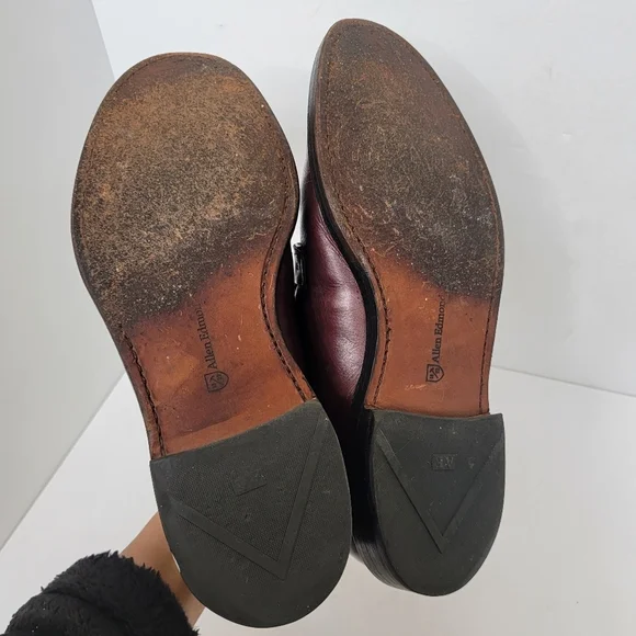 ALLEN EDMONDS OXBLOOD PARK AVENUE 1431 Leather Oxfords Dress Shoes Size 10.5